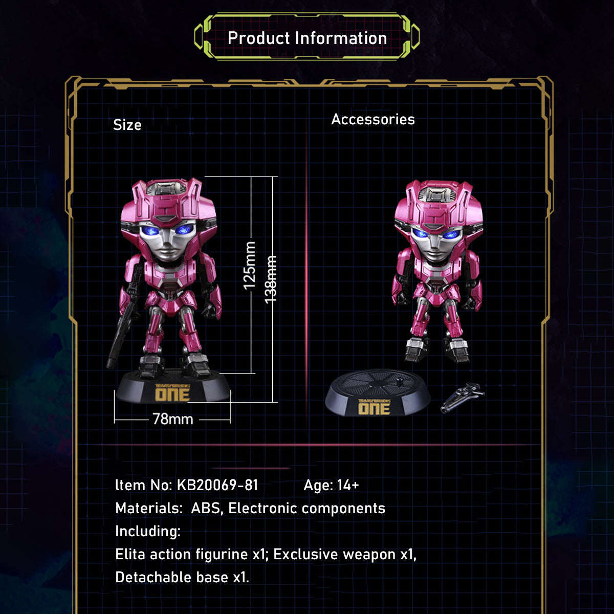 KillerBody Transformers One G1 Series Elita Action Figure