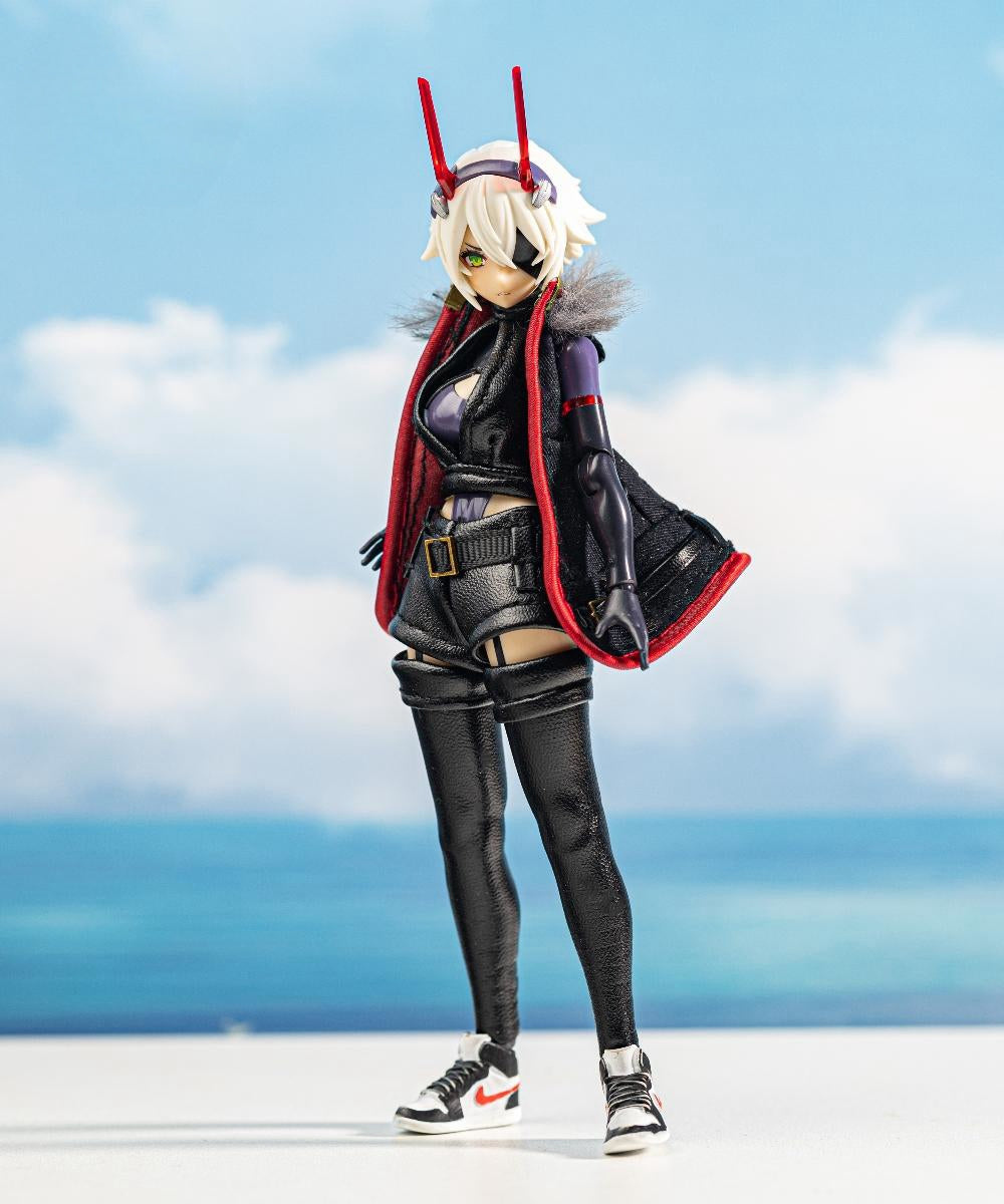 HiPlay A-001 1/12 Scale Figure Doll Clothes: Black and Red Jacket for 6-Inch Collectible Action Figure