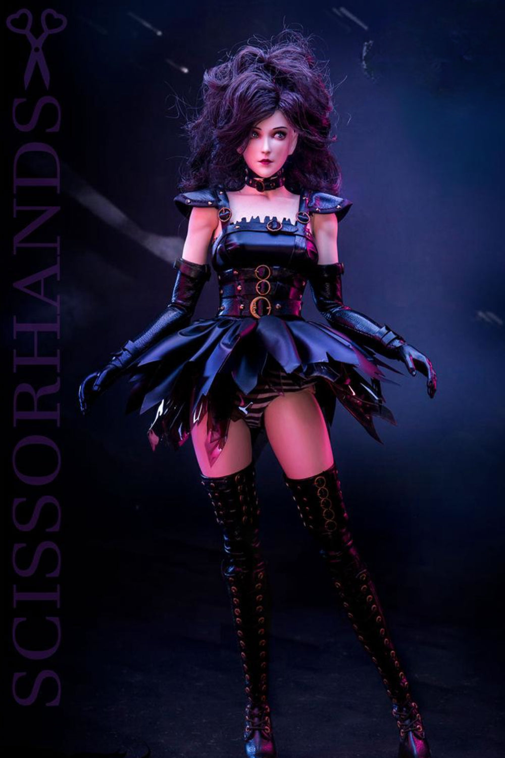 HiPlay Flagset Collectible Figure Full Set: Edwar Scissorhands, Anime Style, 1:6 Scale Female Miniature Action Figure G001