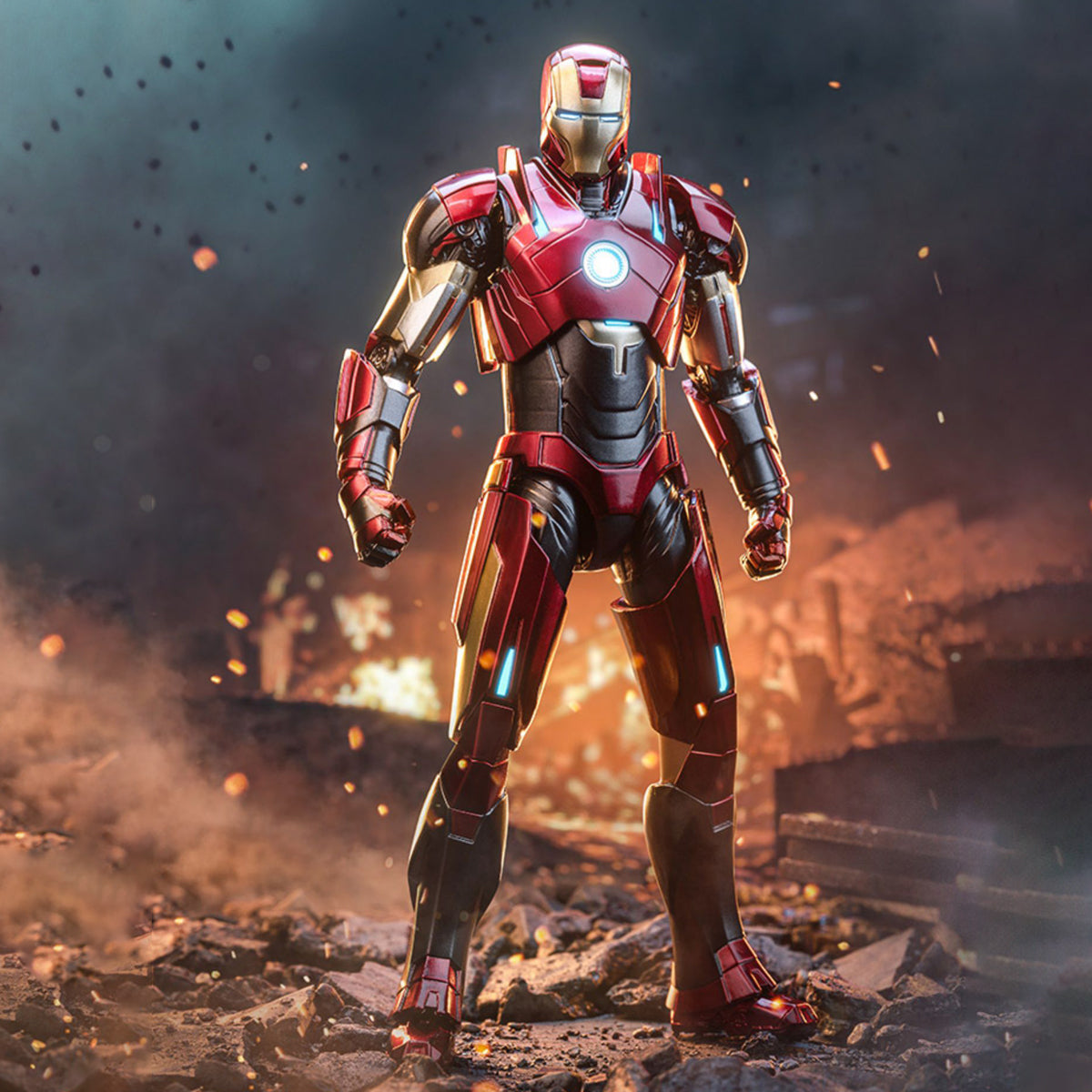 Figuras de acción de Iron Men MK16 de ZD Toys, versión no luminosa