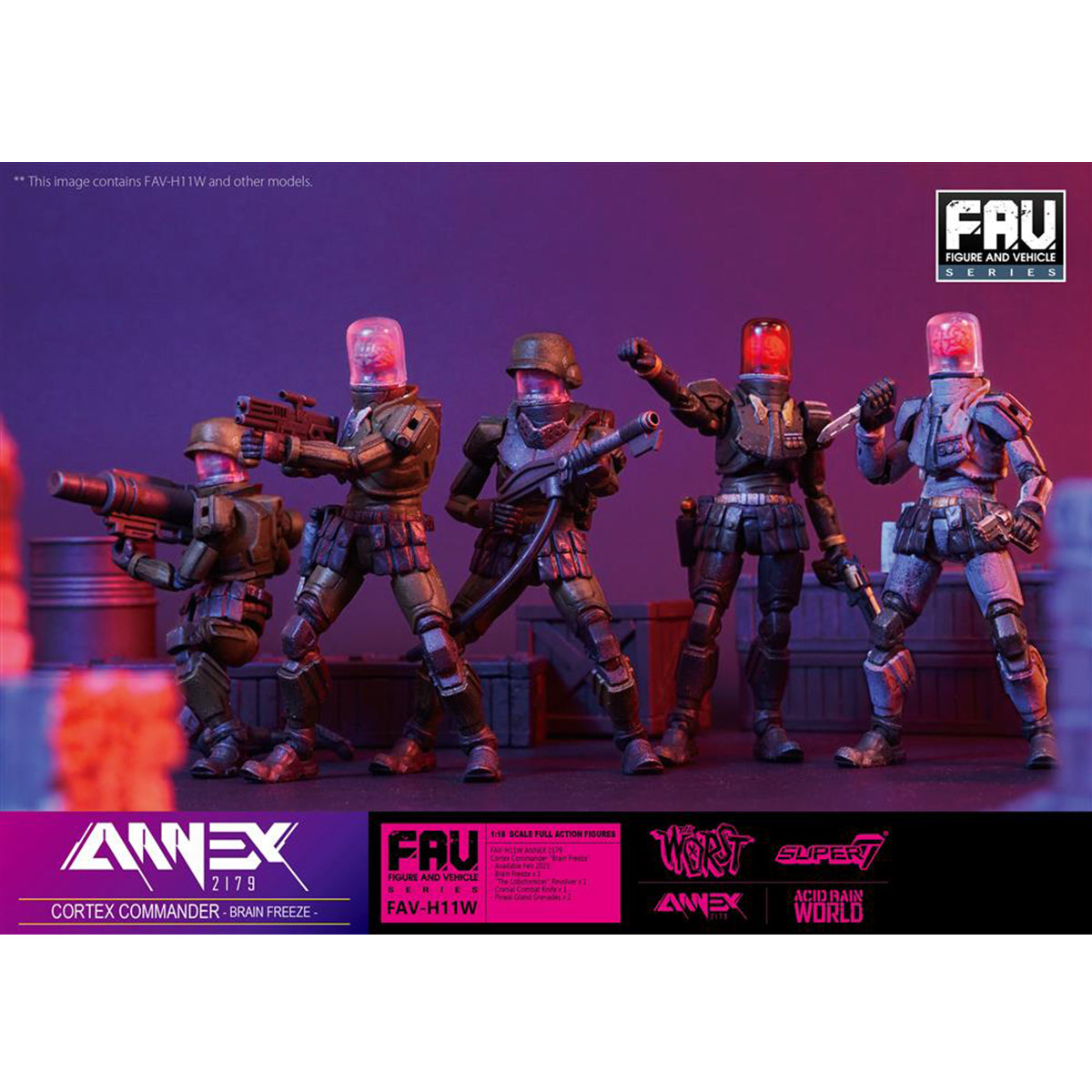 TOY ALLIANCE Acid Rain World Cortex Commander Brain Freeze Action Figure