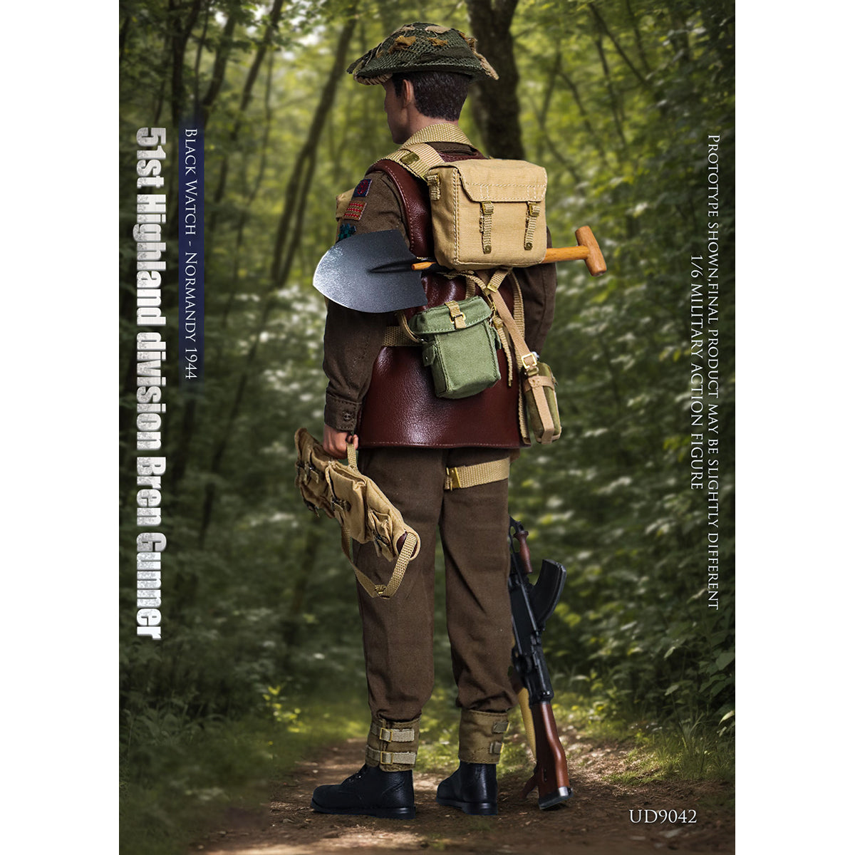 UJINDOU WWII British Army 51st Highland Division Bren Gunner