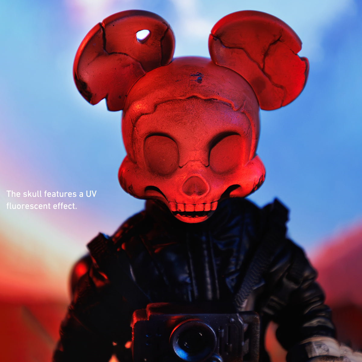 WeArtDoing Time Warrior Series Wasteland: Space Mouse Crimson Red Action Figure