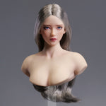 Escultura de cabeza femenina asiática con ojos móviles de YMTOYS - Lianxiang para figuras de acción