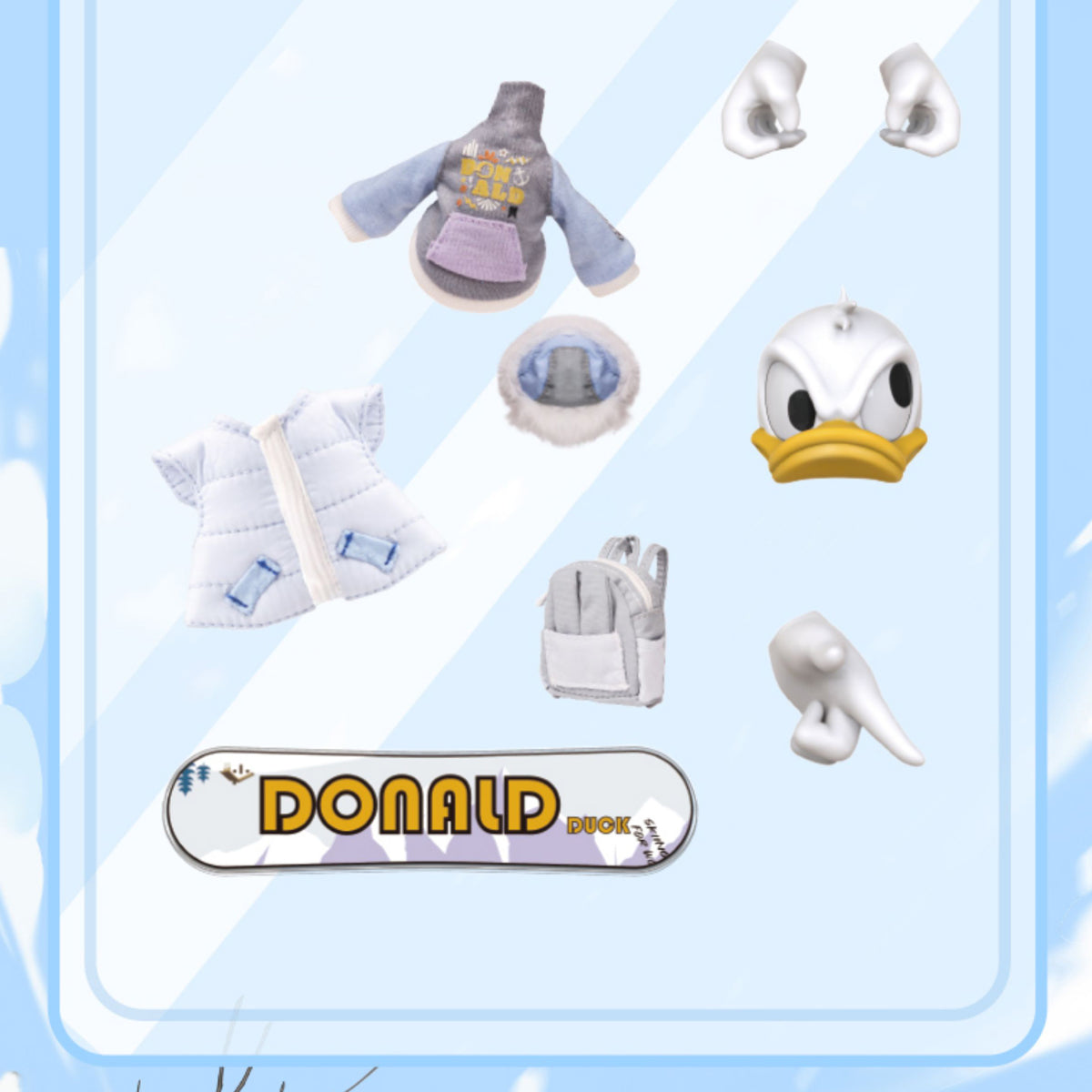 MORSTORM Disney Snow Board Club: Captain Mickey/Minnie Student/Coach Donald Duck/Daisy Student/Goofy Player Art Figurine