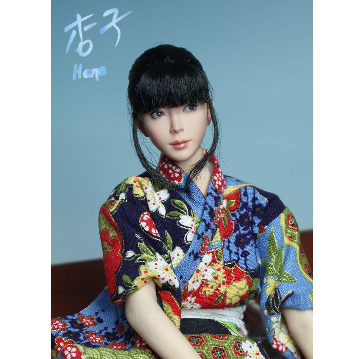 JKTOYS, Asian Beauty Hana with Movable Eyes Head Sculpture, Accessory for 12-inches Action Figurine