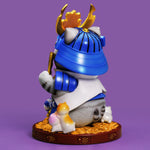 ZFS studio Plutus Cat Mini Edition Blue Color Animal Figurine