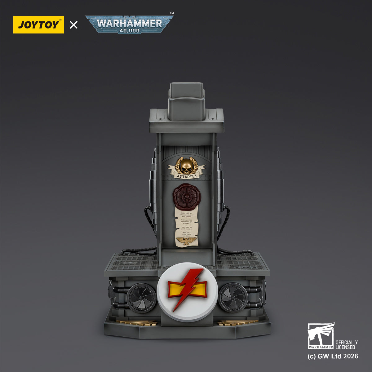 JOYTOY Warhammer 40,000 White Scars MkX Helmet & Display Stand 1/1 Scale Helmet Replica
