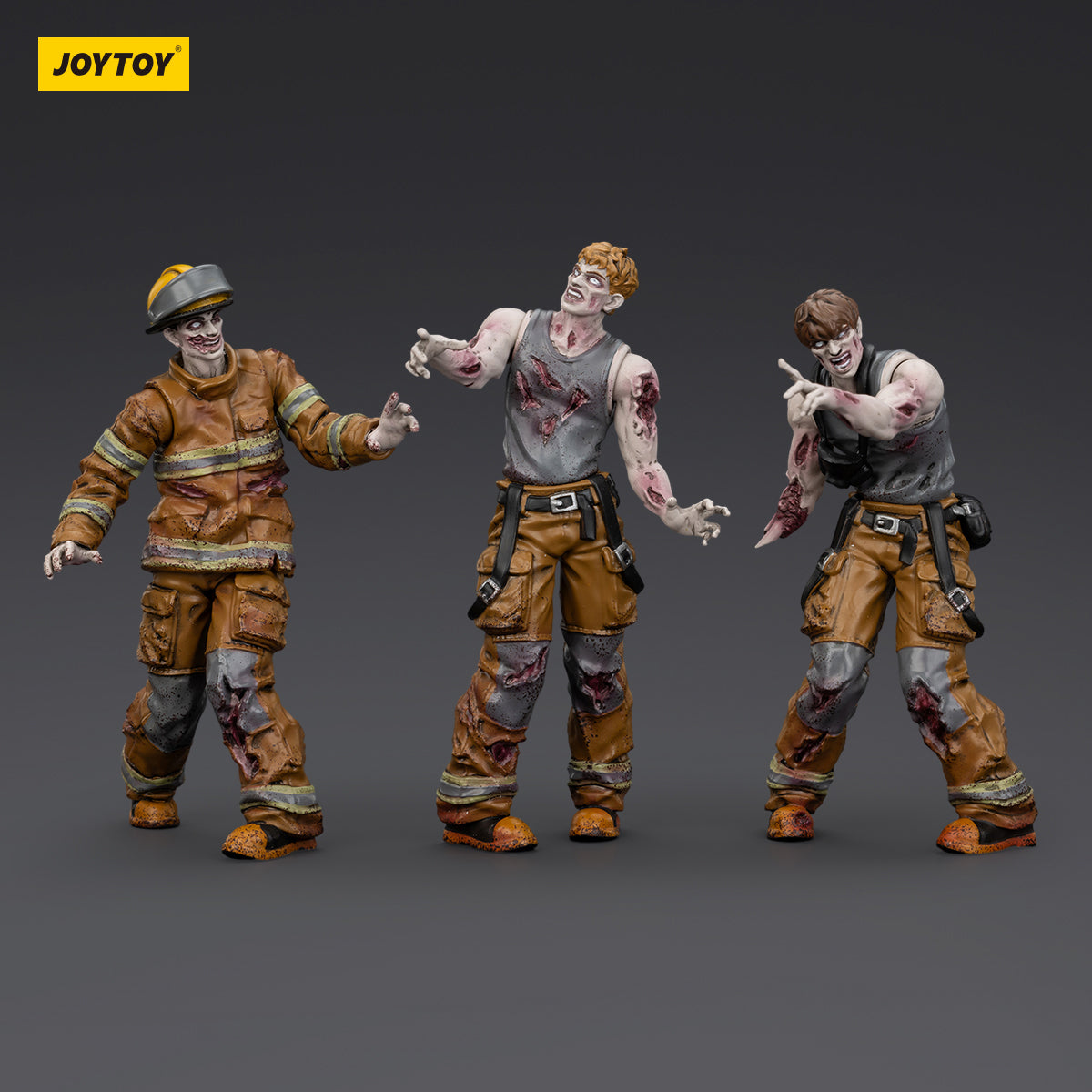 (Only Shipped to the US) JOYTOY 1/25 Dark Source Zombie Figure Firefighters JT01598 Action Figures