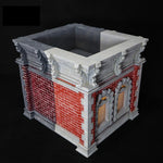 Base de scène murale blanche et rouge de la série de construction Diorama GT Mini Toys