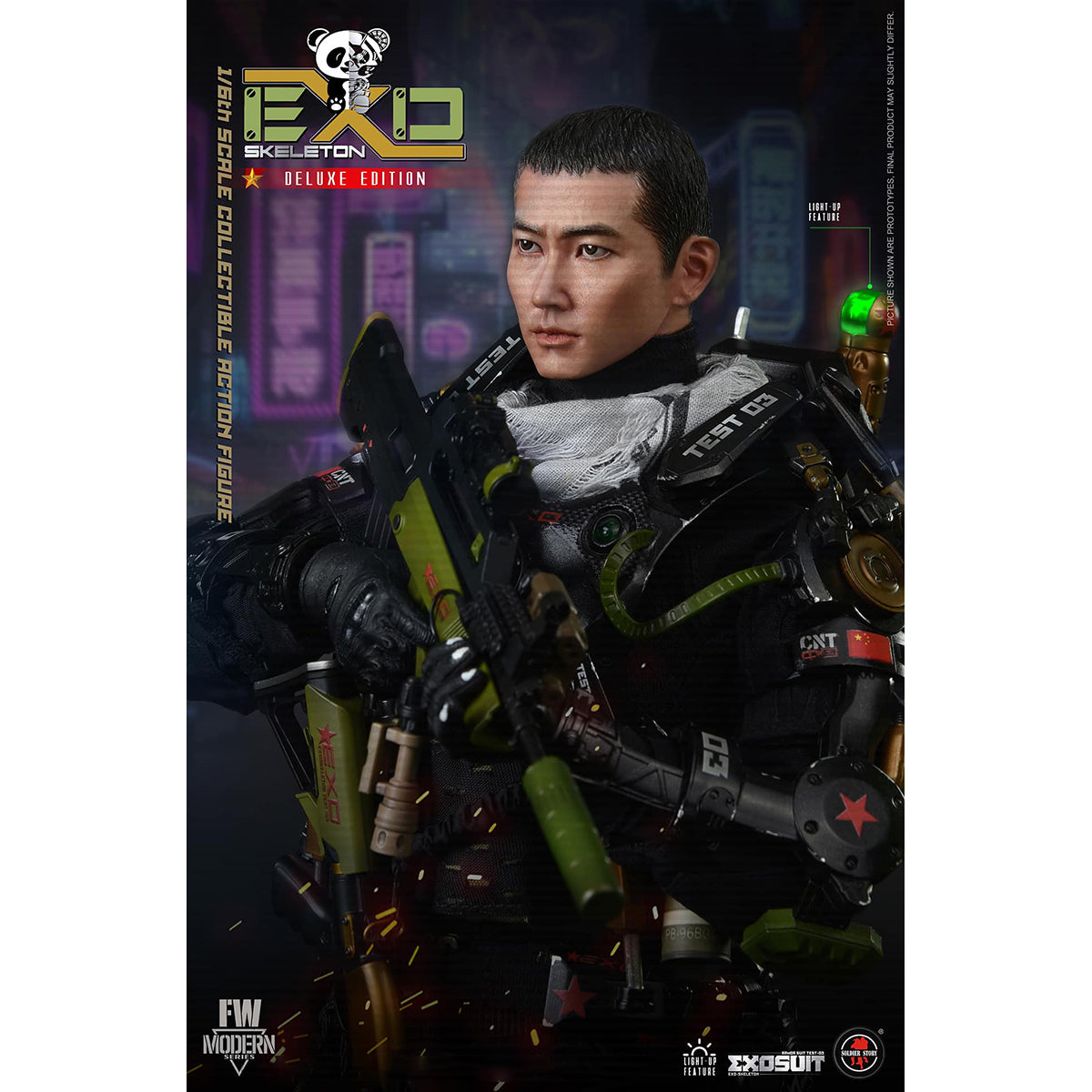 SOLDIER STORY EXO-Skeleton Armor Suit Test-03 Panda Division Deluxe Edition Action Figures