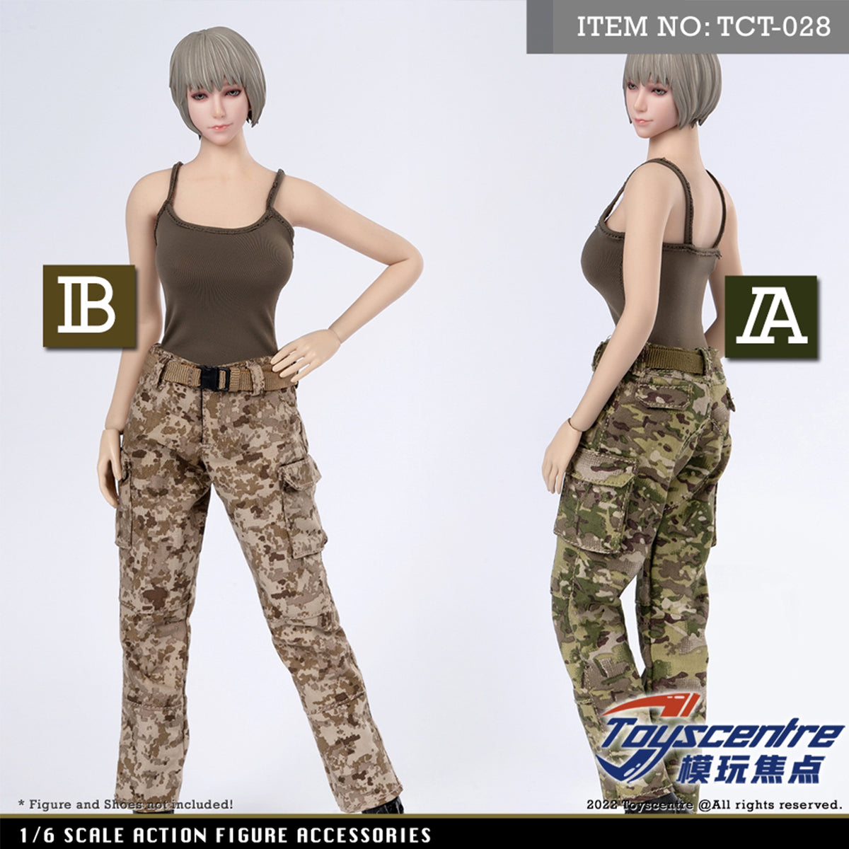 Toyscentre, Female Vest Pants Trousers Set, Doll Clothes Accessory for 12-inches Action Figurine
