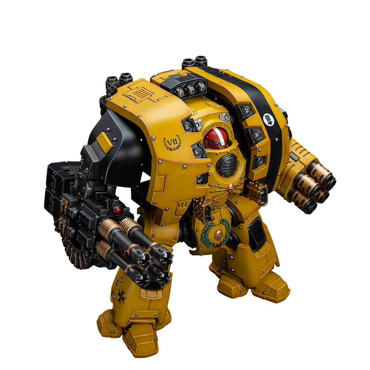 JoyToy Warhammer The Horus Heresy: Imperial Fists Leviathan Dreadnought with Cyclonic Melta Lance and Storm Cannon Action Figures