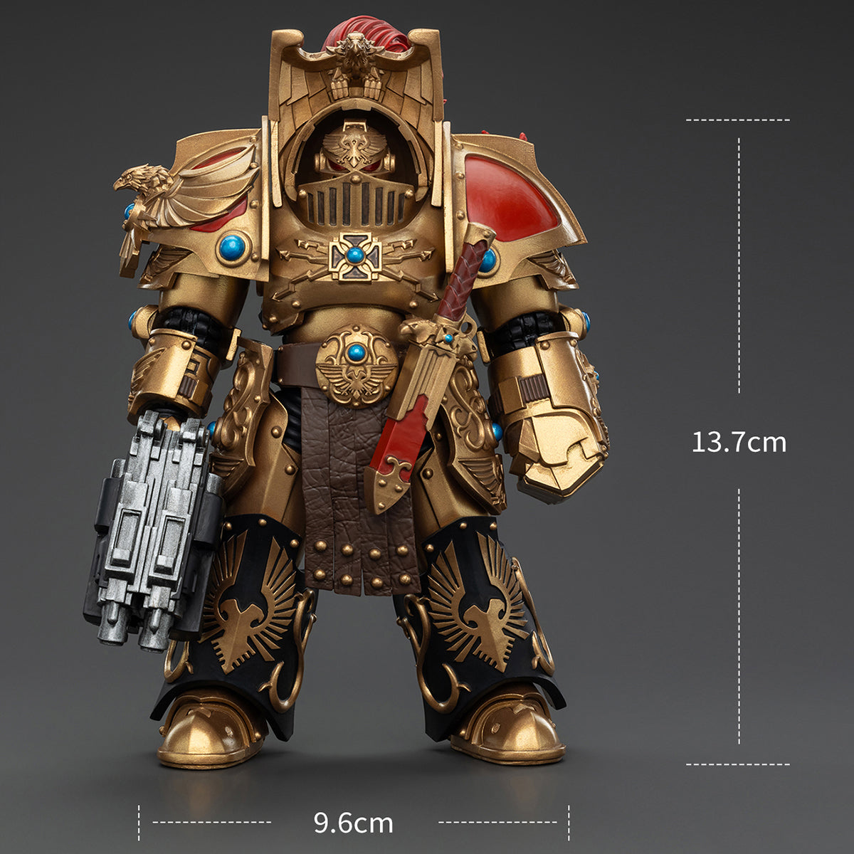 JOYTOY Warhammer La Herejía de Horus Legio Custodes Aquilon Escuadrón de Exterminadores Aquilon con Lastrum Storm Bolter Figuras de acción