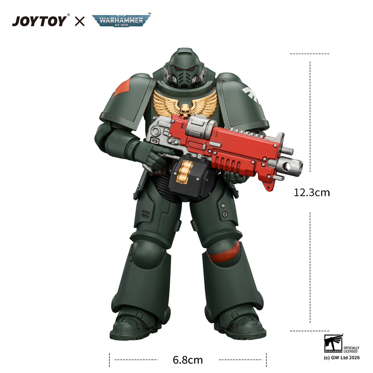 JOYTOY Warhammer 40k Black Templars/Raven Guard/White Scars/Salamanders/Dark Angels/Space Wolves/Imperial Fists/Iron Hands/Blood Angels/Ultramarines Intercessor Bolt Rifle Bolt Pistol Chainsword