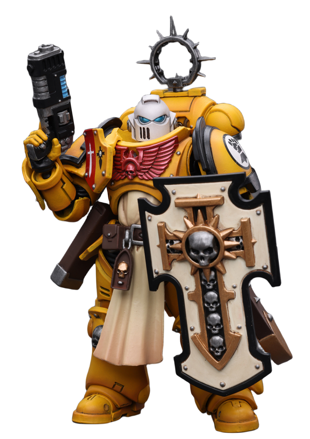 HiPlay JoyToy Warhammer 40K Collectible Figure: Primaris Space Marines Imperial Fists Bladeguard Veteran 1:18 Scale Action Figures JT2771 (Imperial Fists JT2771)