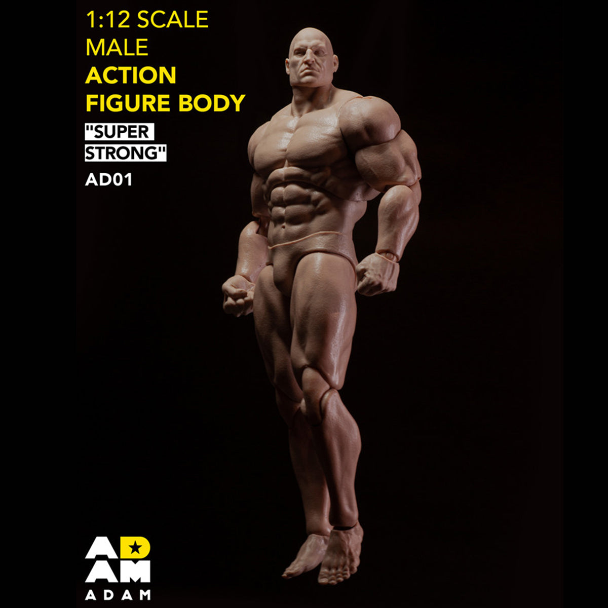 ADAM Articulated joints Male Muscular Suntan-Skined 1/12 Scale Action Figure Body
