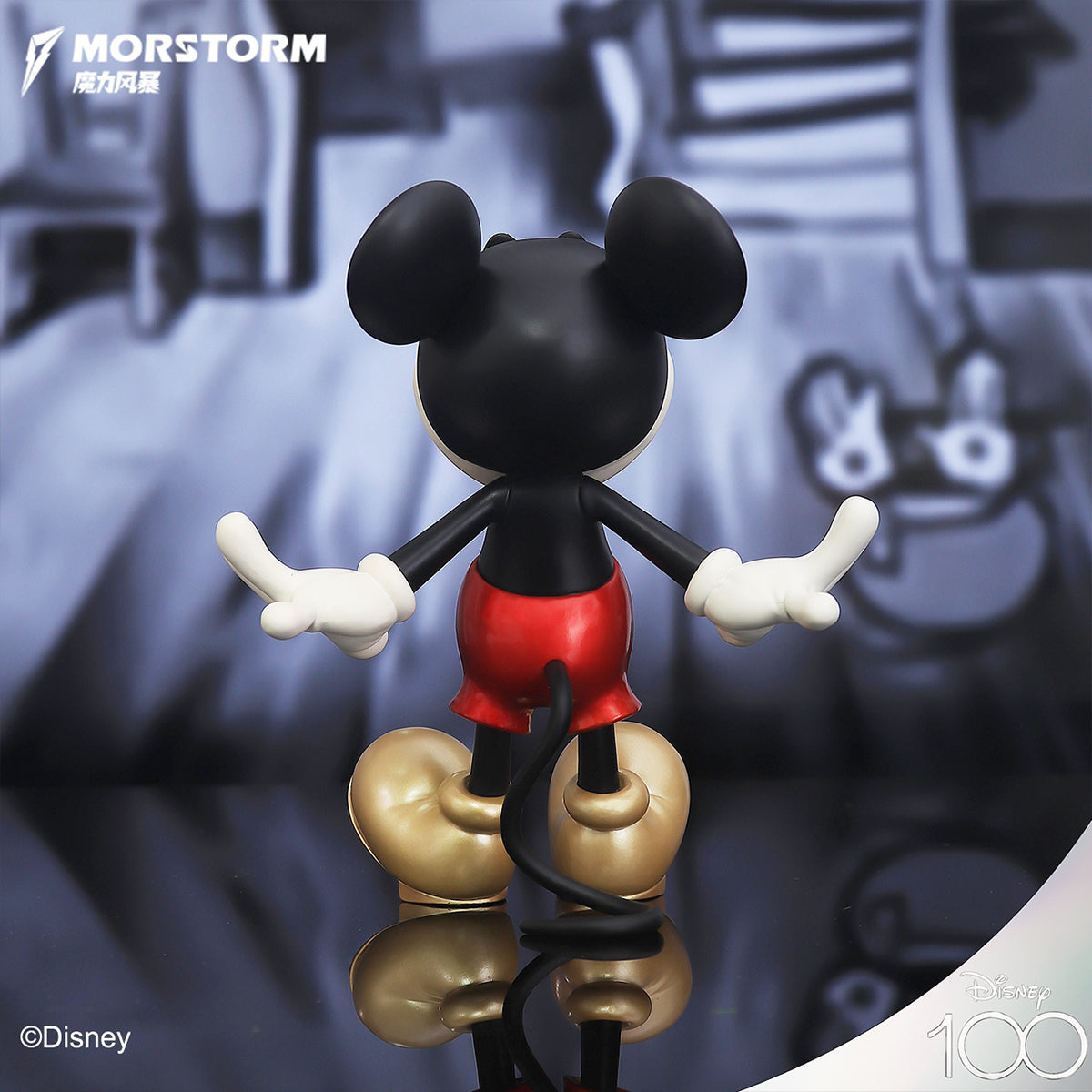 MORSTORM Disney 100th Anniversary Series Scare Mickey Art Statue