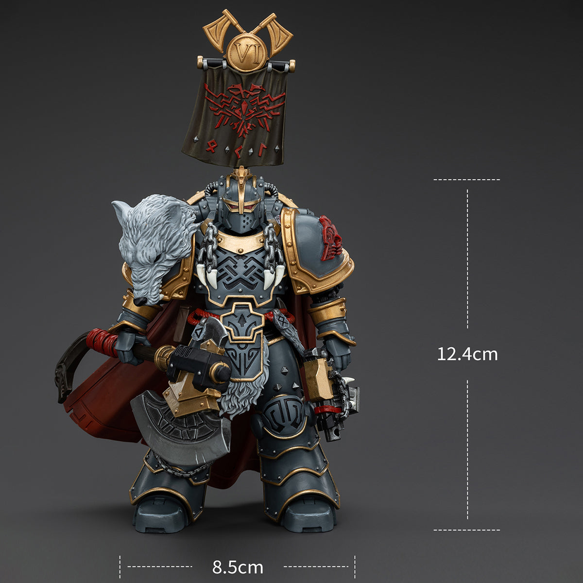 JOYTOY Warhammer The Horus Heresy Space Wolves Legion Praetor with Power Axe and Combat Shield Action Figures
