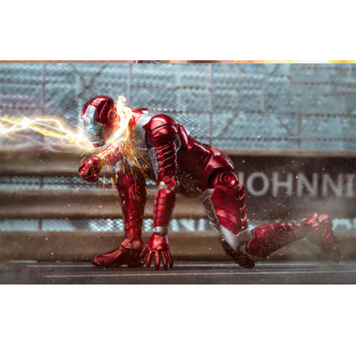 ZD Toys Anniversary Series Collectible Action Figure Full Set: Iron Man MK5, Illuminated Edition, Height 18cm Miniature
