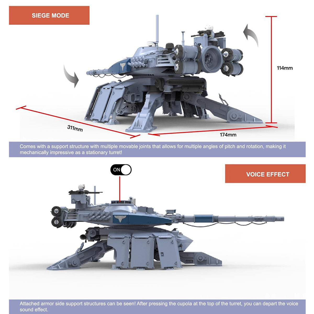 BORDER Grizzly Battle Tank Assembly Model Kits