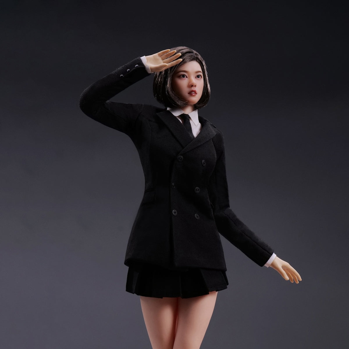 VSTOYS 1/6 Scale Figure Doll Clothes: Girl Group Outfit: Pleated Short Skirt Suit For 12-inch Miniature Collectible 24XG98B