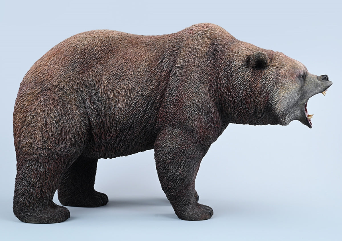 JXK Collectible Bear Figure: Brown Bear 2.0, Expertly Hand-Painted, Lifelike, Safe Resin Miniature Animal Figurine