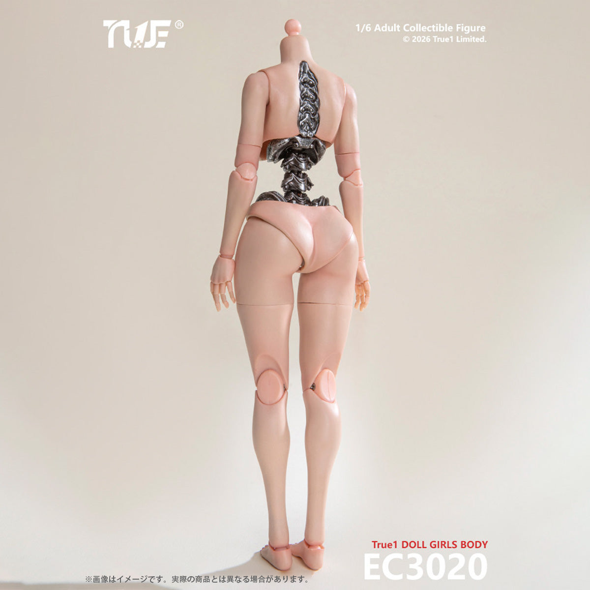True1Toys Cyborg EC3020 Large Breast Pale Skin Tone Semi-Mechanical Female Android Body 1/6 Scale for 12 Inch Action Figures