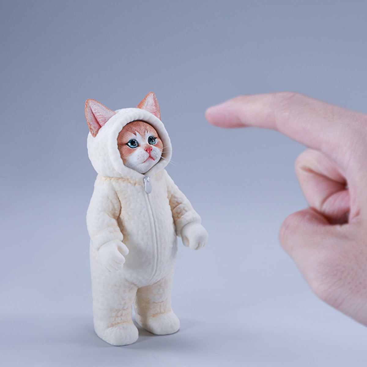 JXK, Fluffy Cat, Static Animal Figurine