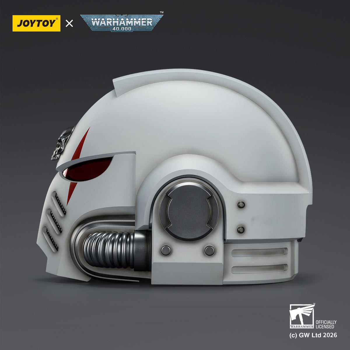 JOYTOY Warhammer 40,000 White Scars MkX Helmet & Display Stand 1/1 Scale Helmet Replica