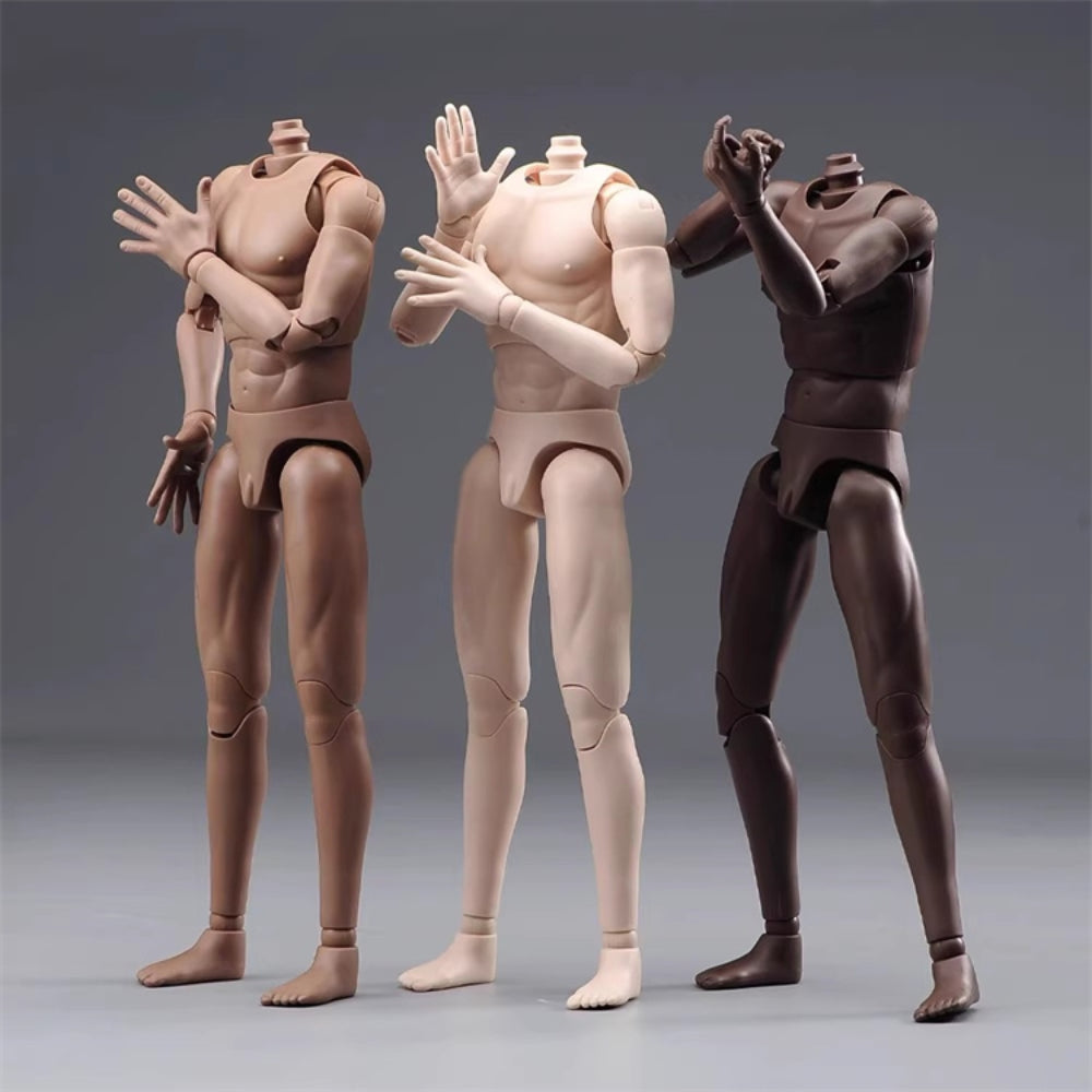 DT Male Jointed Action Figure Body -Men's Body Shape Wheat Colour
