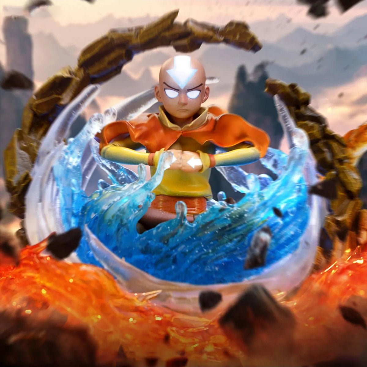Iron Studios The Legend of Aang Art Animation Movie Statue