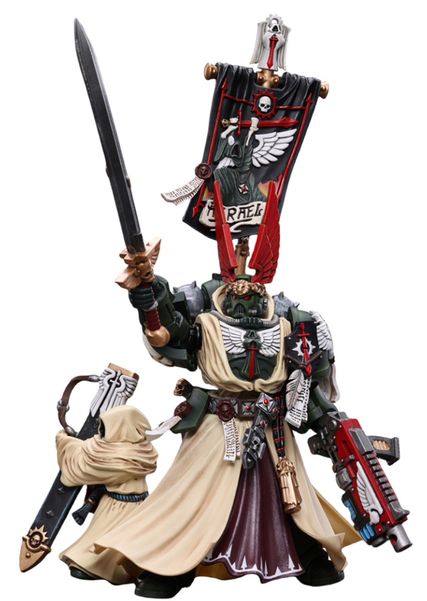 HiPlay JoyToy 40K Collectible Figure: Dark Angels Supreme Grand Master Azrael 1:18 Scale Action Figures JT7899 (Azrael)