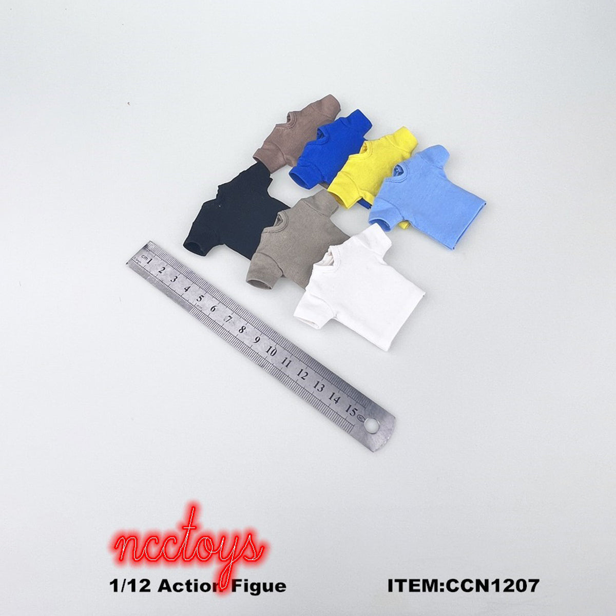 ITEM Male T-shirt CCN1207 Doll Clothes Accessory Fit 1/12 Scale 6-inches NW SHF 3A DAM Figure