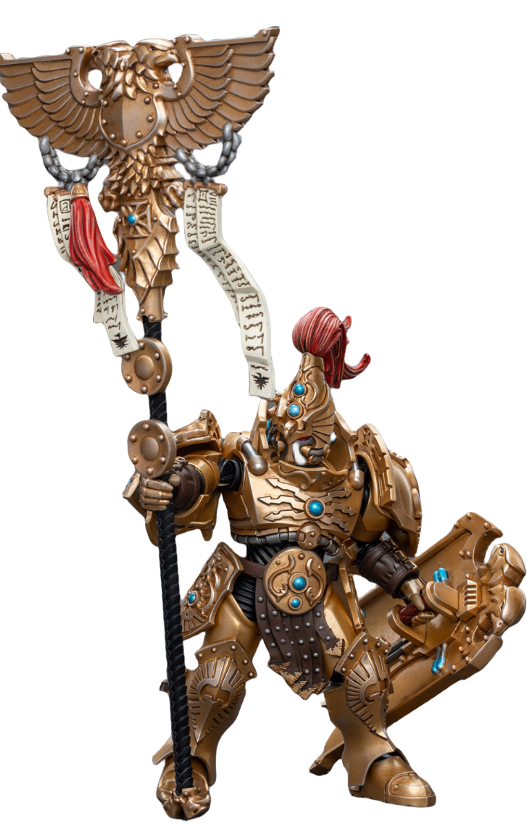 HiPlay JoyToy 40K Collectible Figure: Adeptus Custodes Vexilus Praetor 1:18 Scale Action Figures JT7820 (Vexilus Praetor)