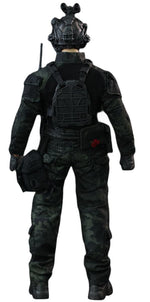 HASUKI Male Collectible Figure: Black Ops, Military Style, 1:12 Scale Miniature