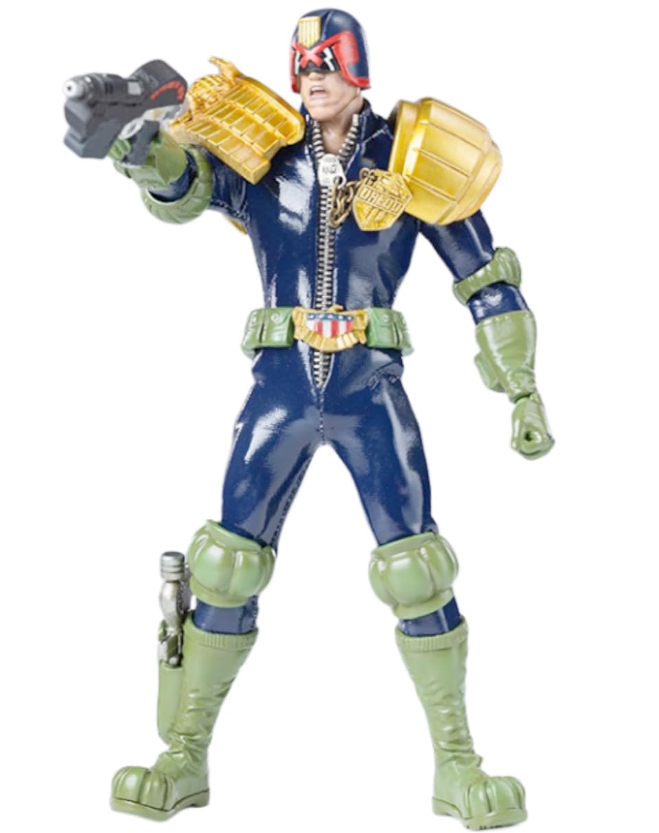 HiPlay HIYA Toys Collectible Action Figure Full Set: Exquisite Super Series, Judge Dredd, 1:12 Scale Miniature