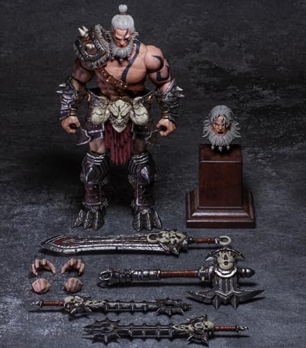 HiPlay Nightmare Studio Collectible Figure Full Set: Dark Protection, Barbarian Berserker, 1:12 Scale Miniature Male Action Figurine DF001