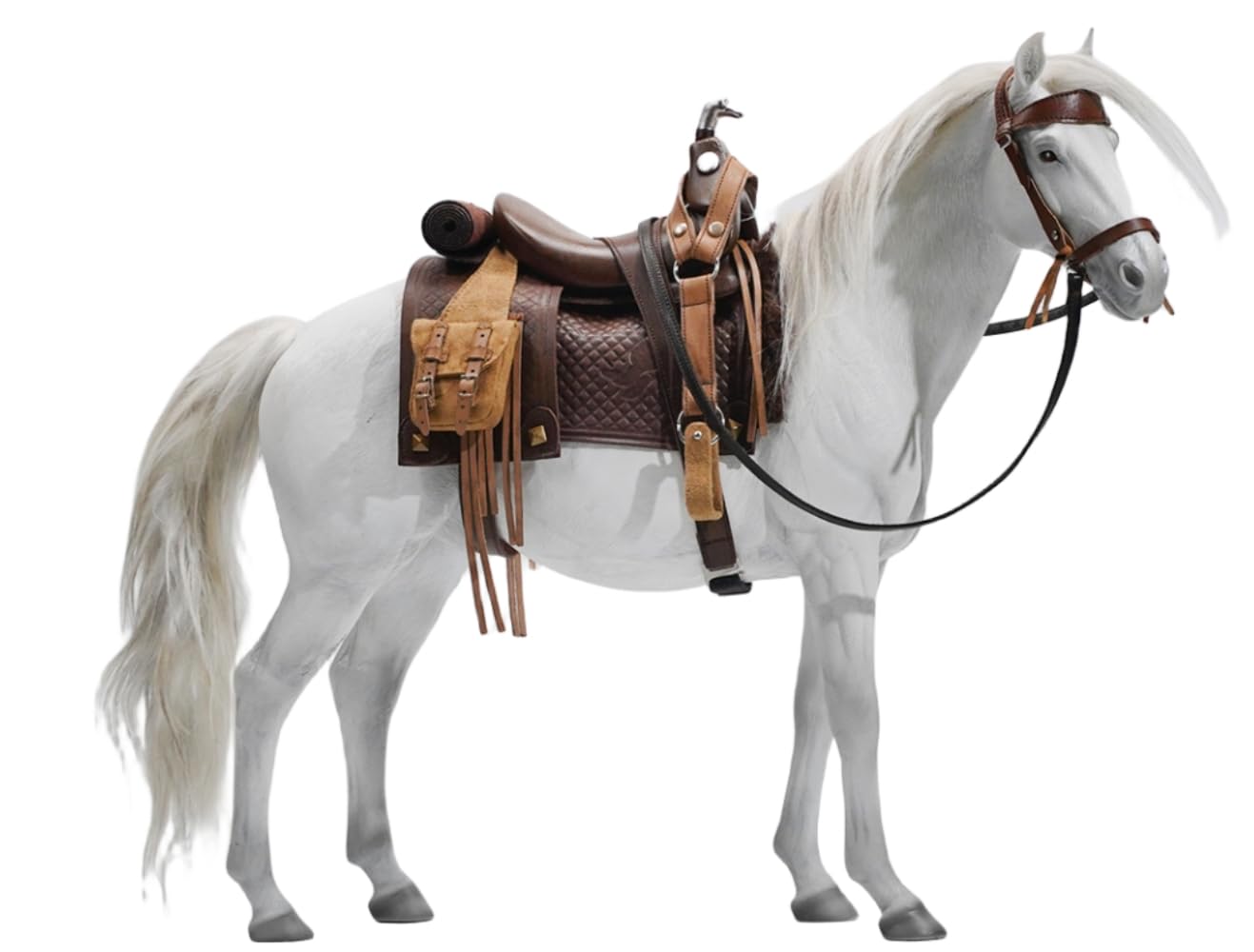 HiPlay JXK Collectible Horse Figure: Horse, Expertly Hand-Painted, Lifelike, Safe Resin, 1:6 Scale Miniature Animal Figurine JXK175