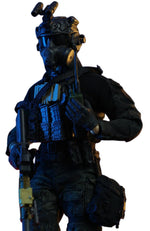 HASUKI Male Collectible Figure: Black Ops, Military Style, 1:12 Scale Miniature