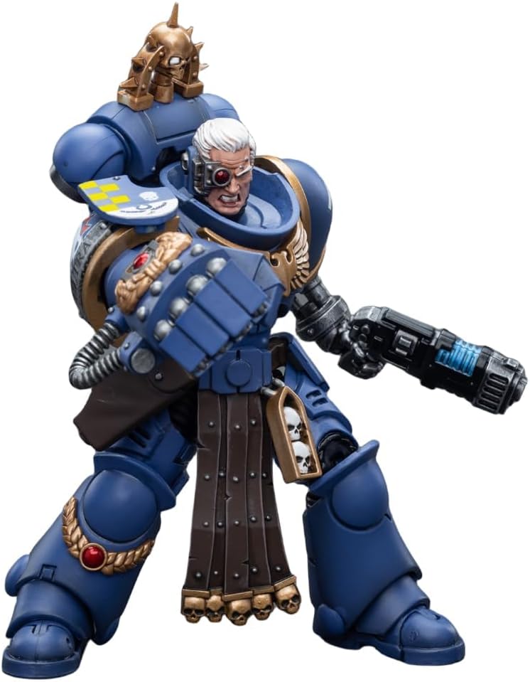 HiPlay JoyToy Warhammer 40K Collectible Figure: Ultramarines Lieutenant with Power Fist 1:18 Scale Action Figures (Ultramarines Lieutenant with Power Fist)