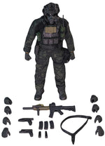 HASUKI Male Collectible Figure: Black Ops, Military Style, 1:12 Scale Miniature
