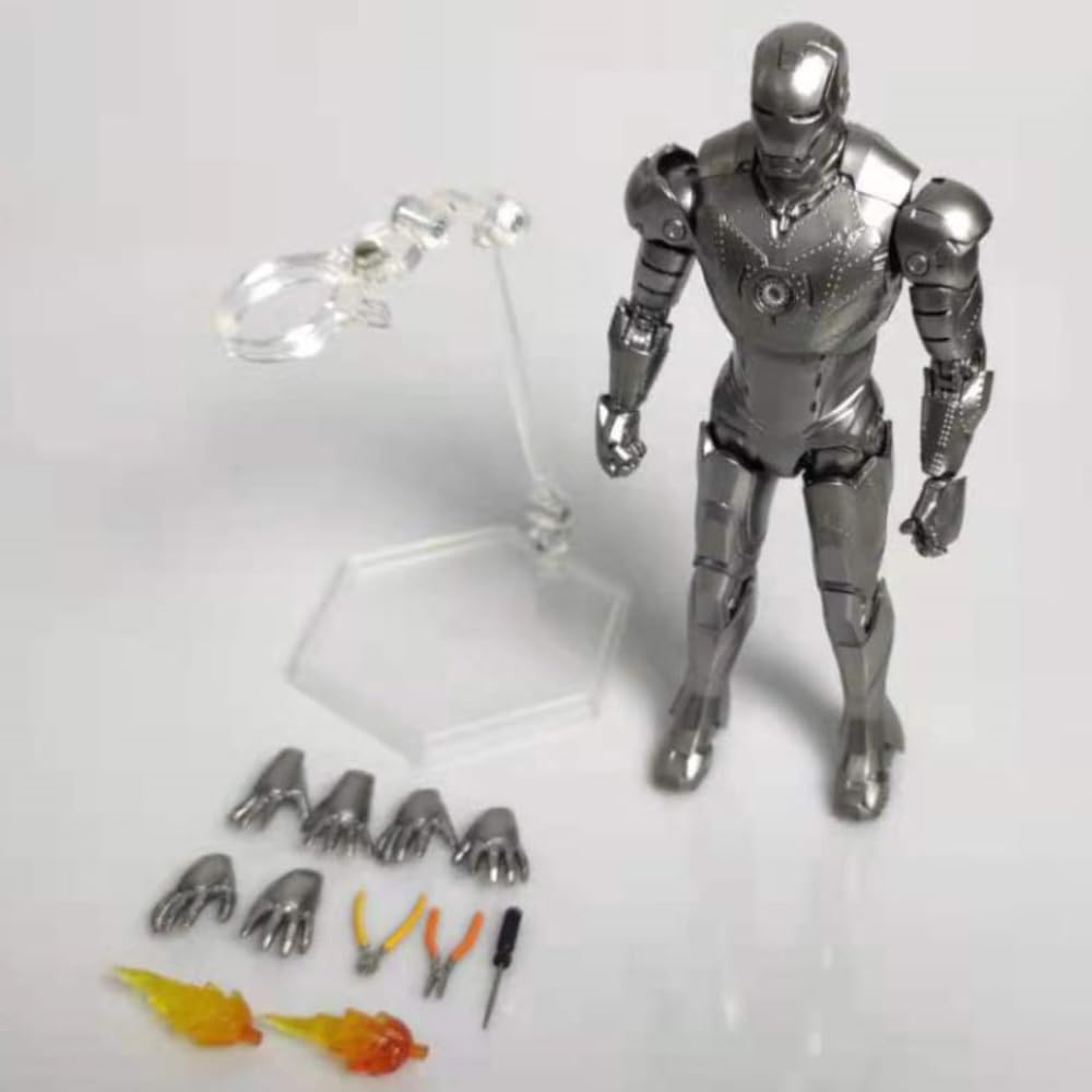 Conjunto completo de figuras coleccionables de ZD: Iron Man Mark, figura de acción en miniatura a escala 1:10