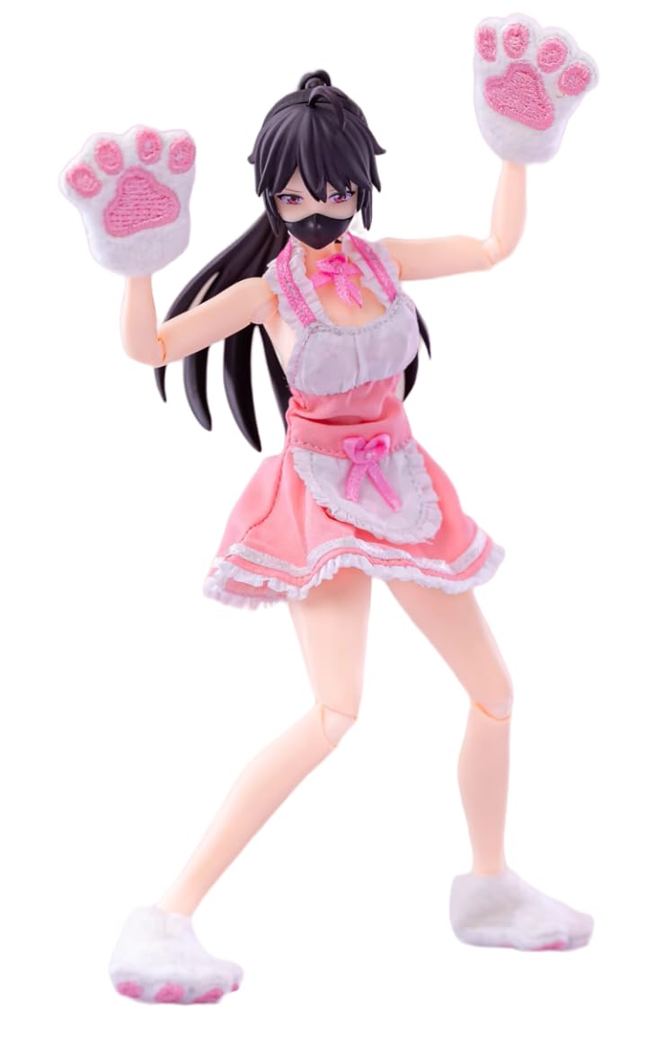 HiPlay Hasuki Collectible Action Figure's Clothes: Black Maid Attire for 1:12 Scale Flexible Figure CS010A