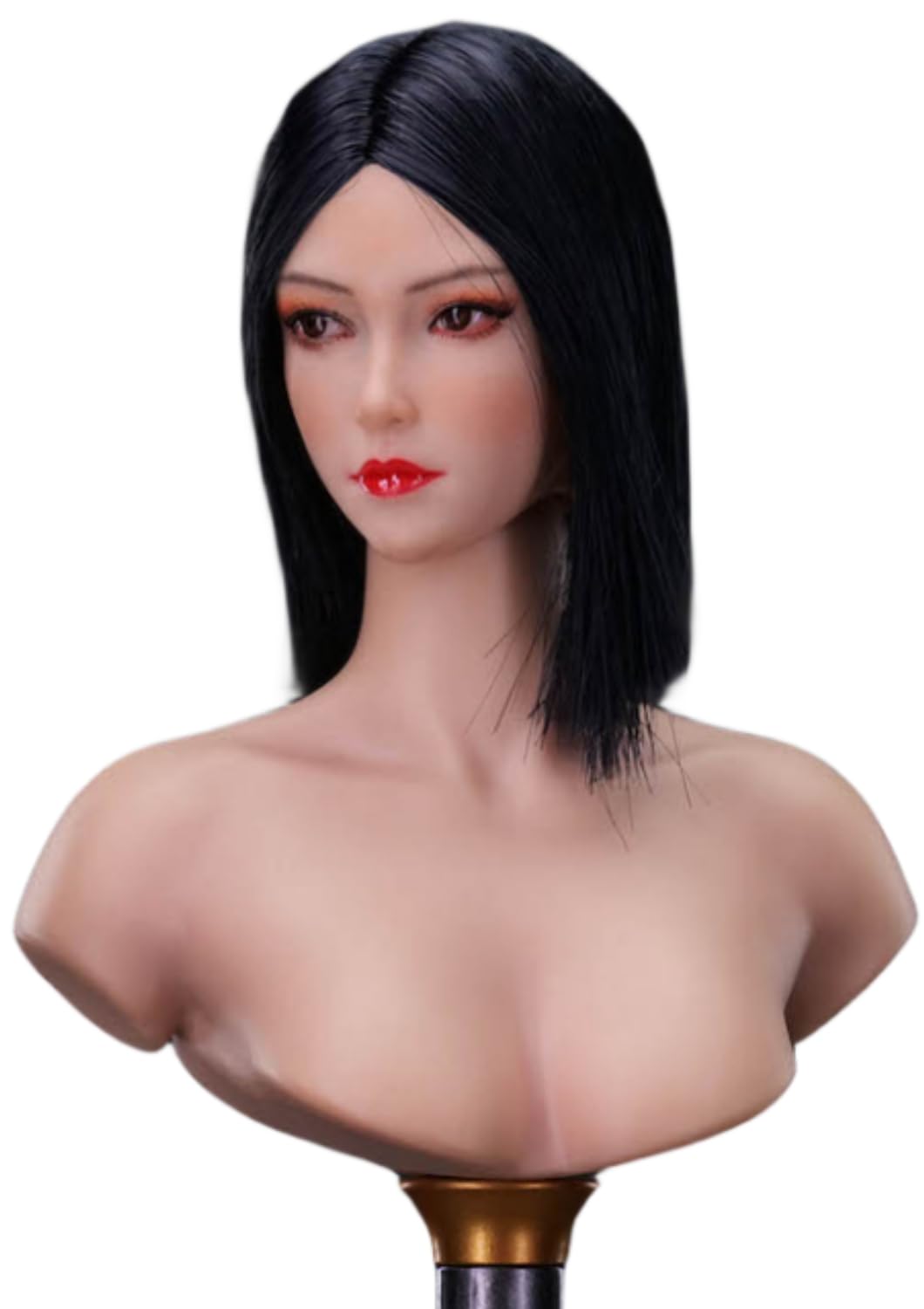 1:6 Scale Female Head Sculpt, Mu, Asia Girl Head Sculpture for 12-inch Action Figures
