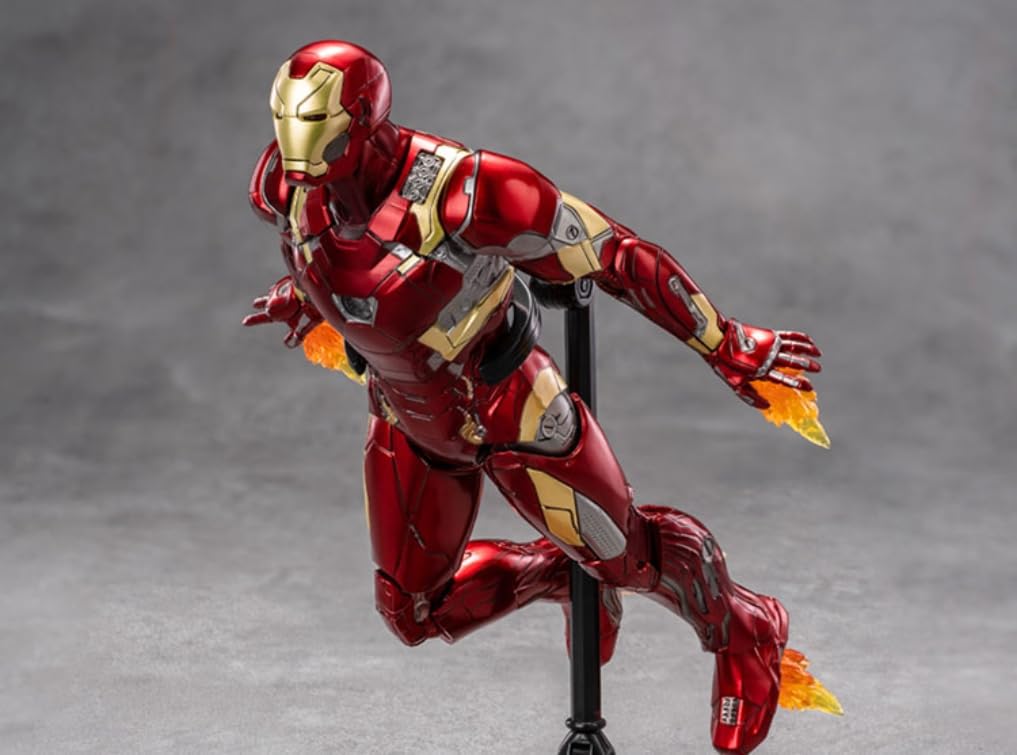 HiPlay ZD Collectible Figure Full Set: Iron Man Mark 46, Civil War Leader America MK46, 1:10 Scale Miniature Action Figurine MK46BFG