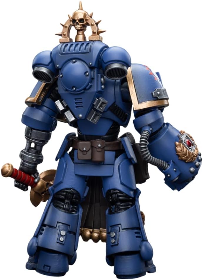 HiPlay JoyToy Warhammer 40K Collectible Figure: Ultramarines Lieutenant with Power Fist 1:18 Scale Action Figures (Ultramarines Lieutenant with Power Fist)