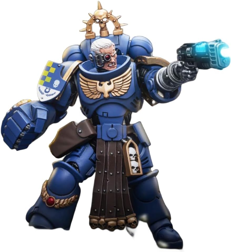 HiPlay JoyToy Warhammer 40K Collectible Figure: Ultramarines Lieutenant with Power Fist 1:18 Scale Action Figures (Ultramarines Lieutenant with Power Fist)