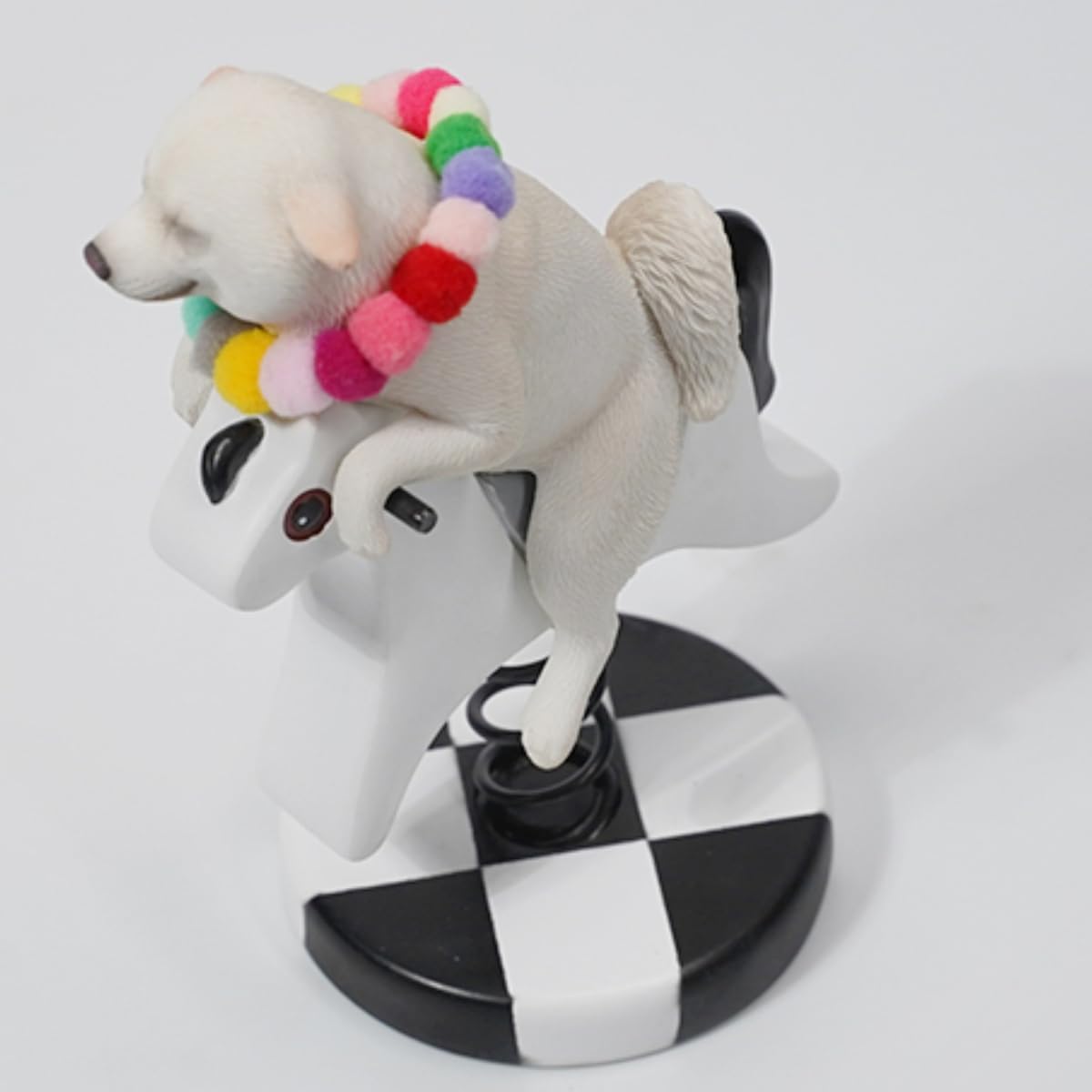 HiPlay JXK Collectible Dog Figure: Rocking Horse Shiba Inu 2.0, 1:6 Scale Miniature Animal Figurine