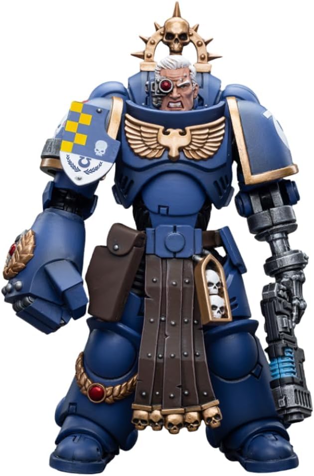 HiPlay JoyToy Warhammer 40K Collectible Figure: Ultramarines Lieutenant with Power Fist 1:18 Scale Action Figures (Ultramarines Lieutenant with Power Fist)